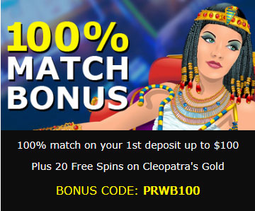 100% Match on your first deposit at Platinum Reels